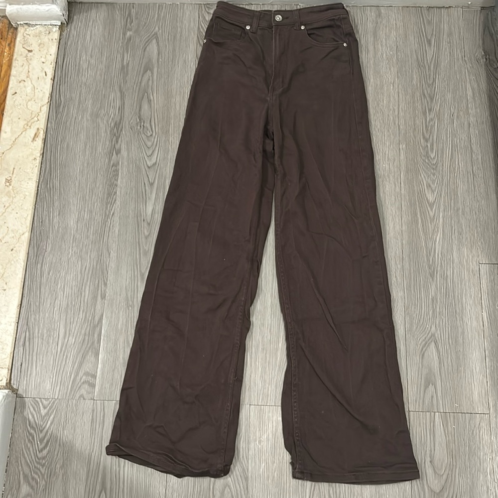 H&M high waisted brown jeans
